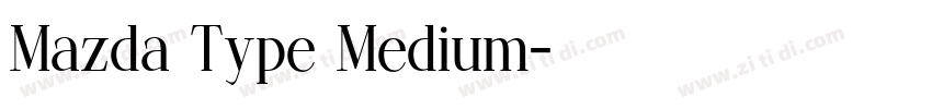 Mazda Type Medium字体转换